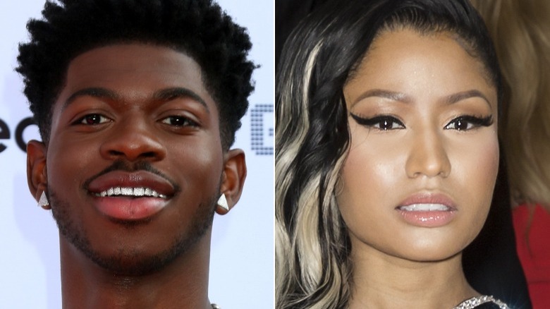 Lil Nas X and Nicki Minaj image split