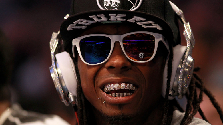 Lil Wayne wearing headphones