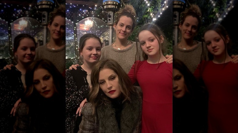 Lisa Marie Presley with daughters Riley Keough, Harper Vivienne, and Finley Aaron