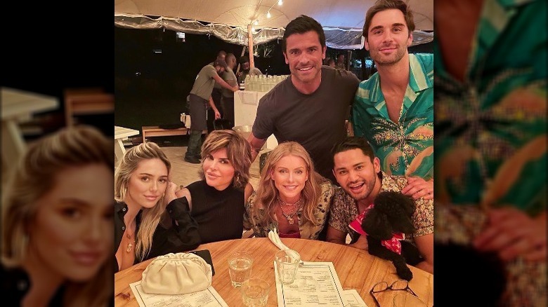 Lisa Rinna and Kelly Ripa with friends and family