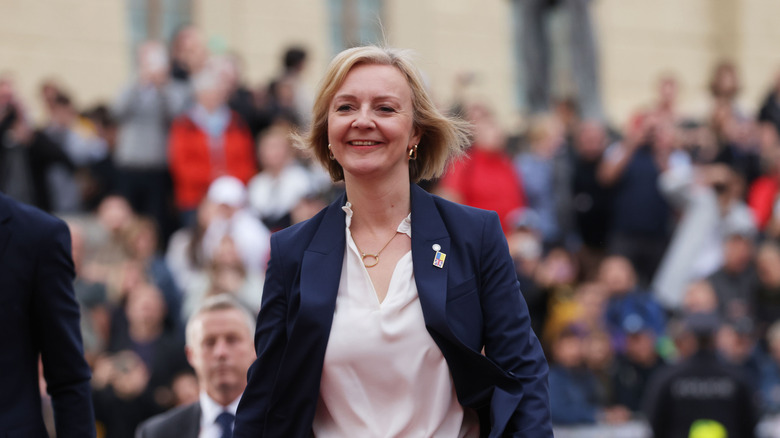 Liz Truss walking