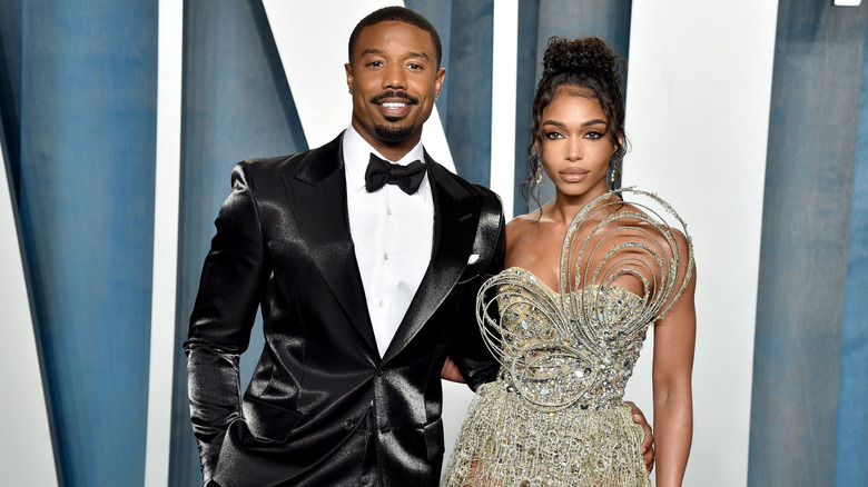 Michael B. Jordan and Lori Harvey pose together