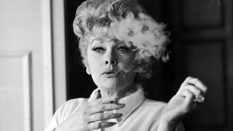 Lucille Ball smoking