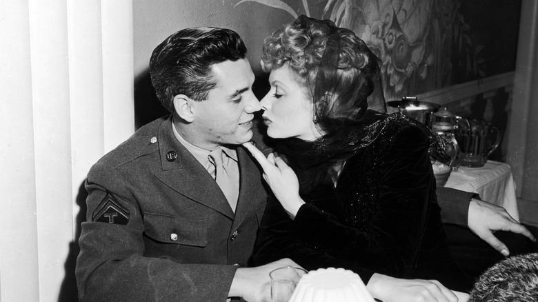 Desi Arnaz, Lucille Ball kissing