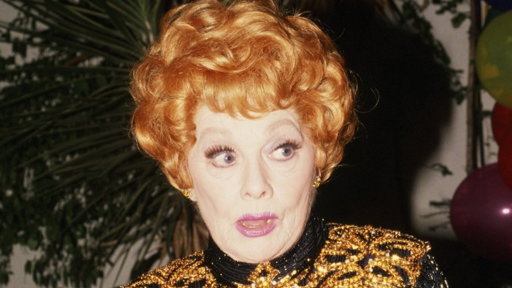 Lucille Ball at Irving Swifty Lazar's annual Oscar Night party in 1989