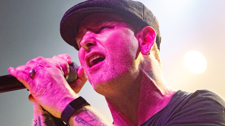 Corey Taylor performing in Los Angeles