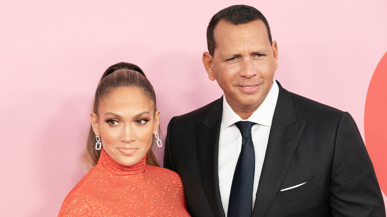 Jennifer Lopez and Alex Rodriguez on the red carpet