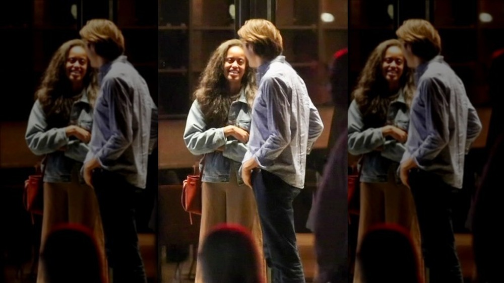 Malia Obama laughing with her boyfriend Rory Farquharson