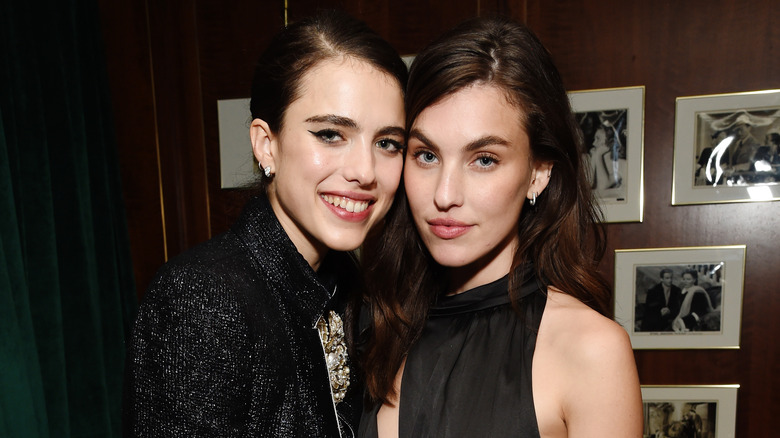 Margaret and Rainey Qualley smiling