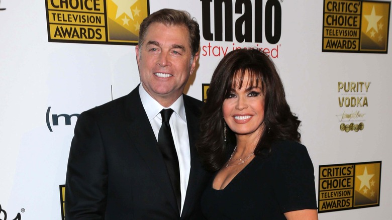 Steve Craig and Marie Osmond smile on the red carpet