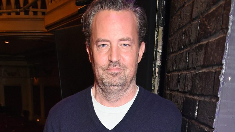 Matthew Perry attends a play