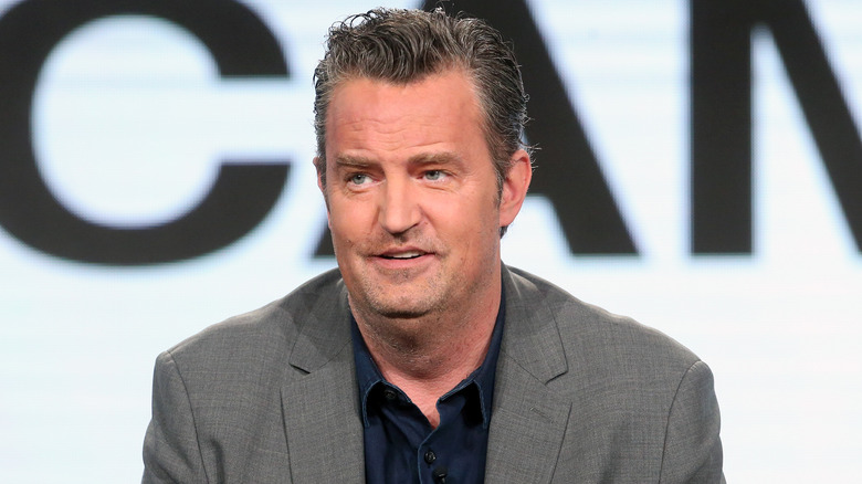 Matthew Perry speaking in 2017