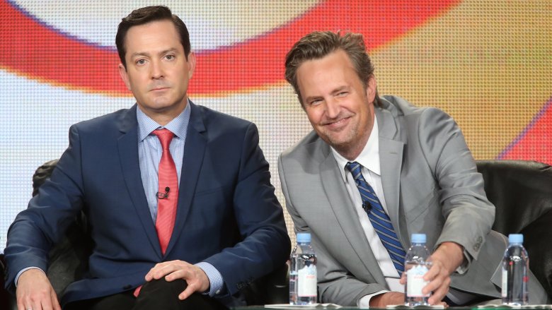 Thomas Lennon and Matthew Perry doing press