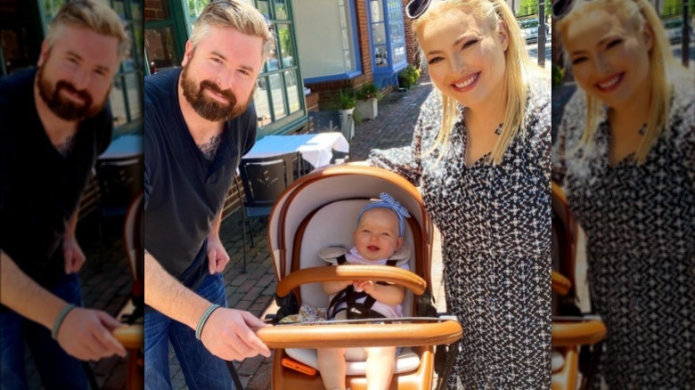 Meghan McCain with daughter and husband