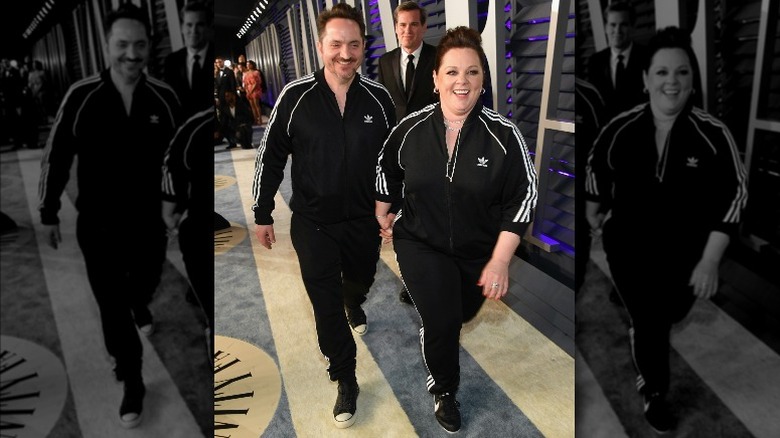 Ben Falcone and Melissa McCarthy laughing