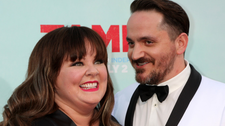 Melissa McCarthy and Ben Falcone laughing