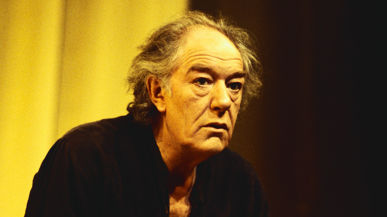 Michael Gambon in black shirt