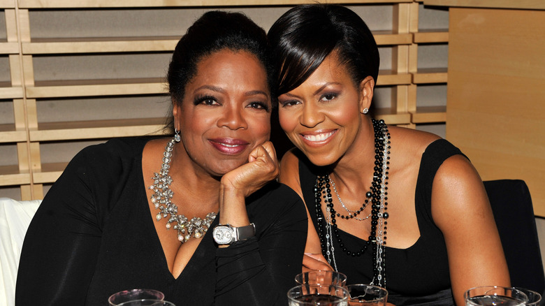 Oprah Winfrey with Michelle Obama