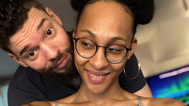 Mj Rodriguez poses with her boyfriend in a selfie 