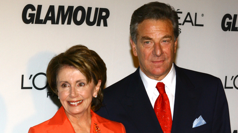 Nancy and Paul Pelosi, smiling