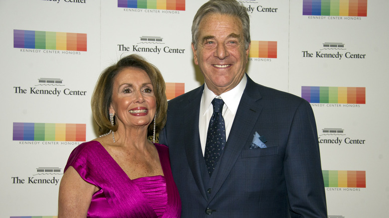 Nancy and Paul Pelosi, smiling