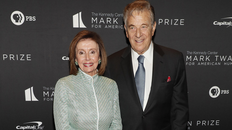 Nancy and Paul Pelosi, smiling