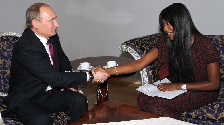 Vladimir Putin and Naomi Campbell