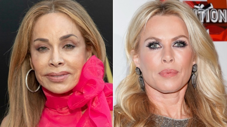 Faye Resnick poses and Kathryn Edwards poses