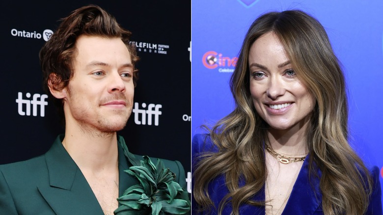 Harry Styles and Olivia Wilde on red carpets