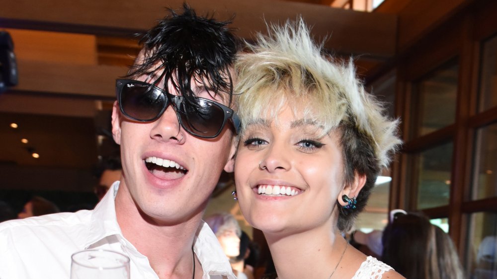 Paris Jackson smiling with then-boyfriend Michael Snoddy