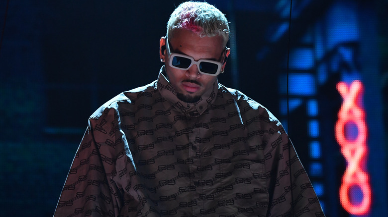 Chris Brown performing