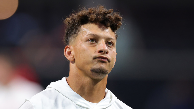 Patrick Mahomes staring