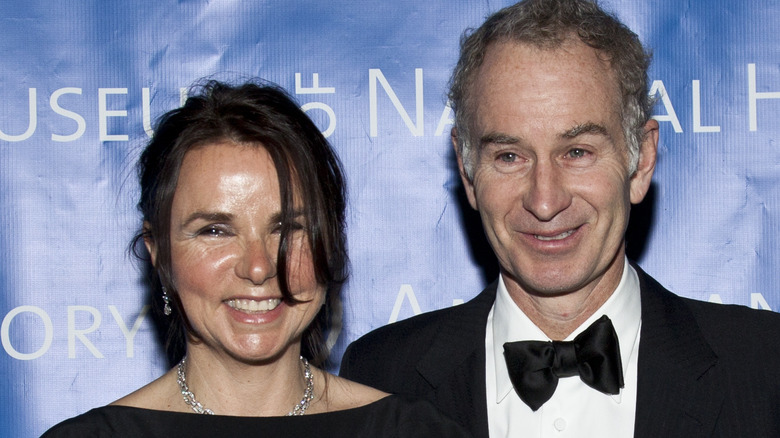 Patty Smyth and John McEnroe smiling