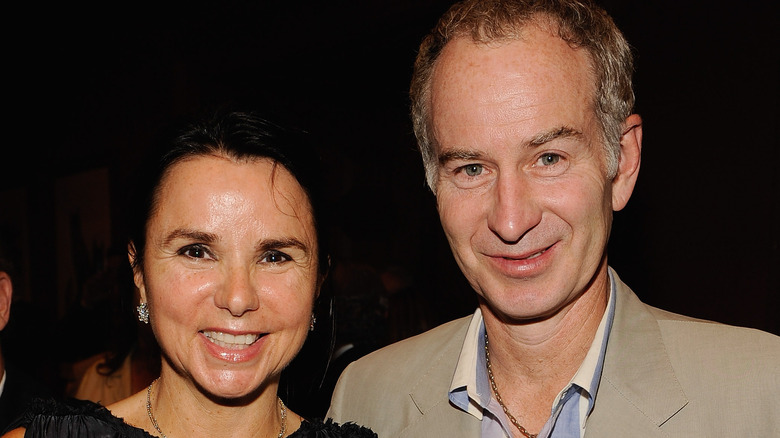 Patty Smyth and John McEnroe smiling