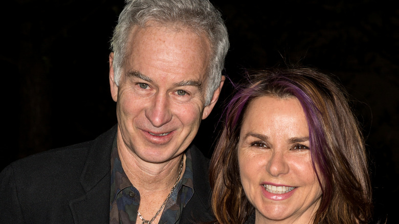 John McEnroe and Patty Smyth smiling