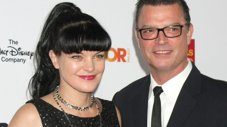 Pauley Perrette and Thomas Arklie pose together