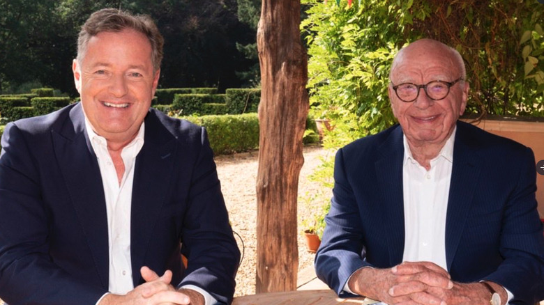 Piers Morgan posing with Rupert Murdoch