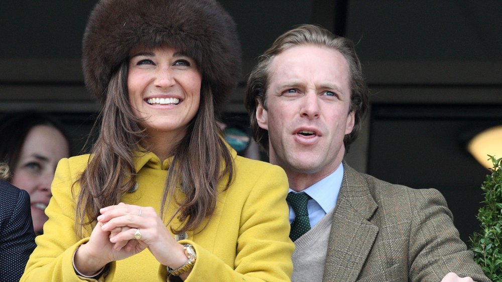 Pippa Middleton and Thomas Kingston laughing and chatting