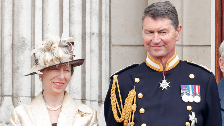 Princess Anne and Sir Timothy Laurence in formal dress