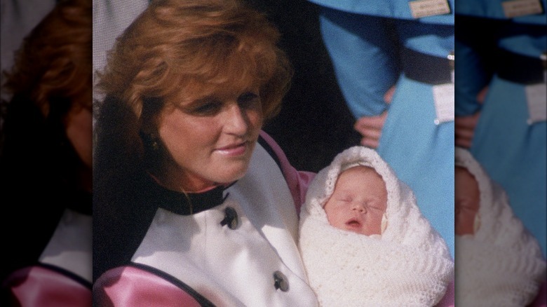 Sarah Ferguson and baby Eugenie