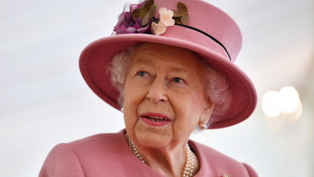 Queen Elizabeth looks on in 2020 