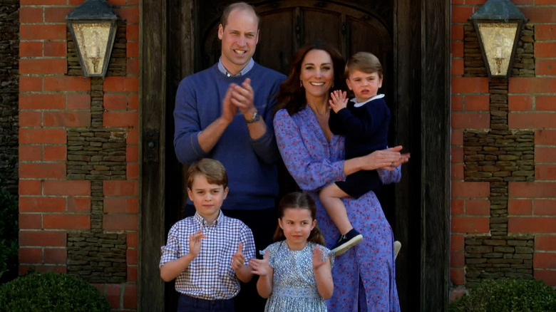 Prince William, Kate Middleton, Prince Louis, Princess Charlotte, and Prince George