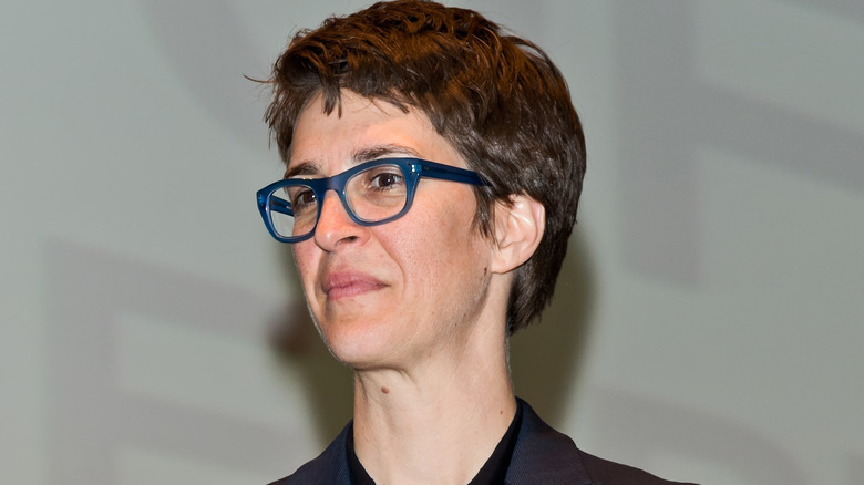 Rachel Maddow looking serious