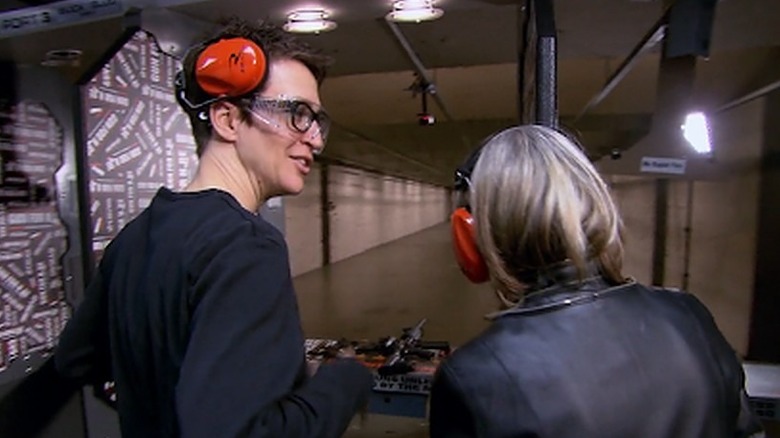 Rachel Maddow at shooting range