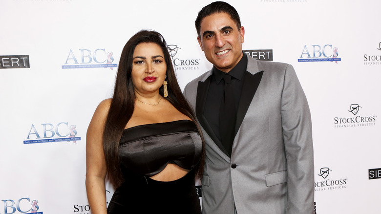 Mercedes Javid and Reza Farahan pose together in 2018