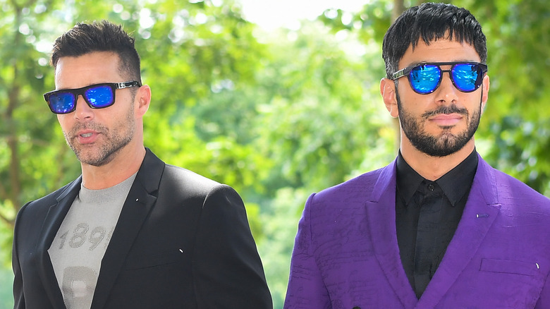 Ricky Martin walking with Jwan Yosef