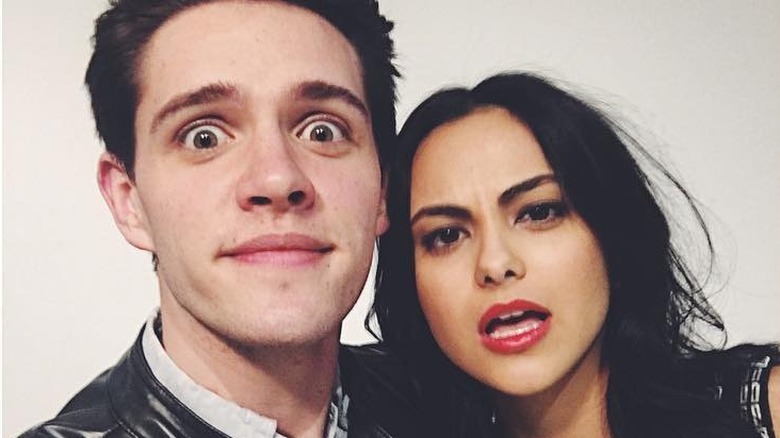 Camila Mendes and Casey Cott funny faces 