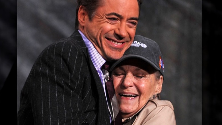 Robert Downey Jr. hugging mom Elsie Downey