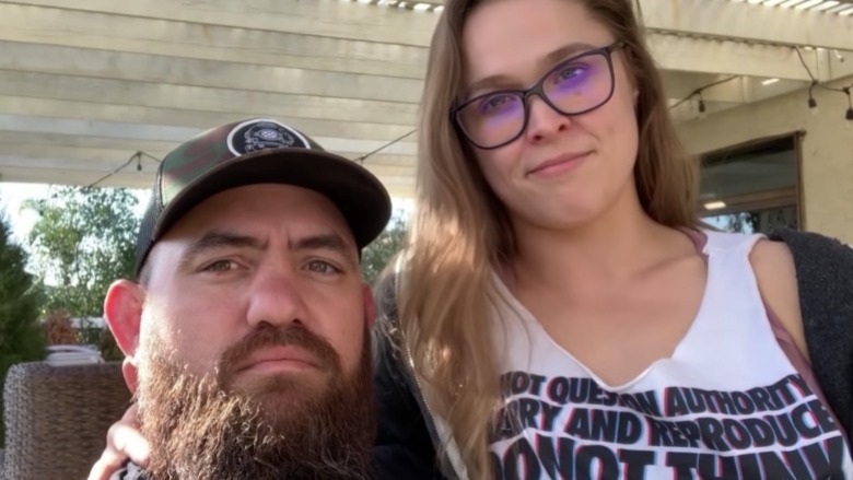 Travis Browne and Ronda Rousey at home