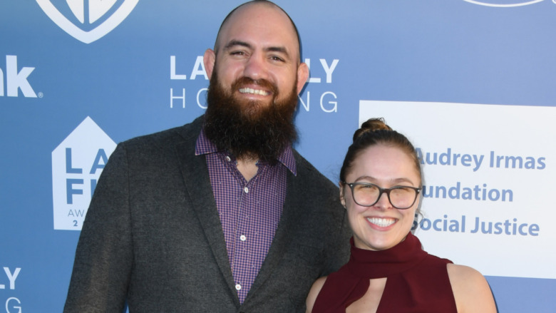 Travis Browne and Ronda Rousey in 2019